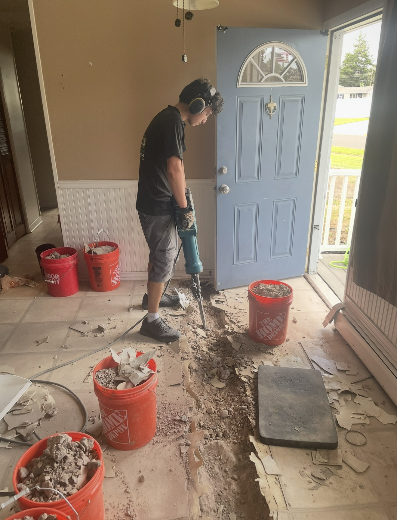 Floor pipe access & repair