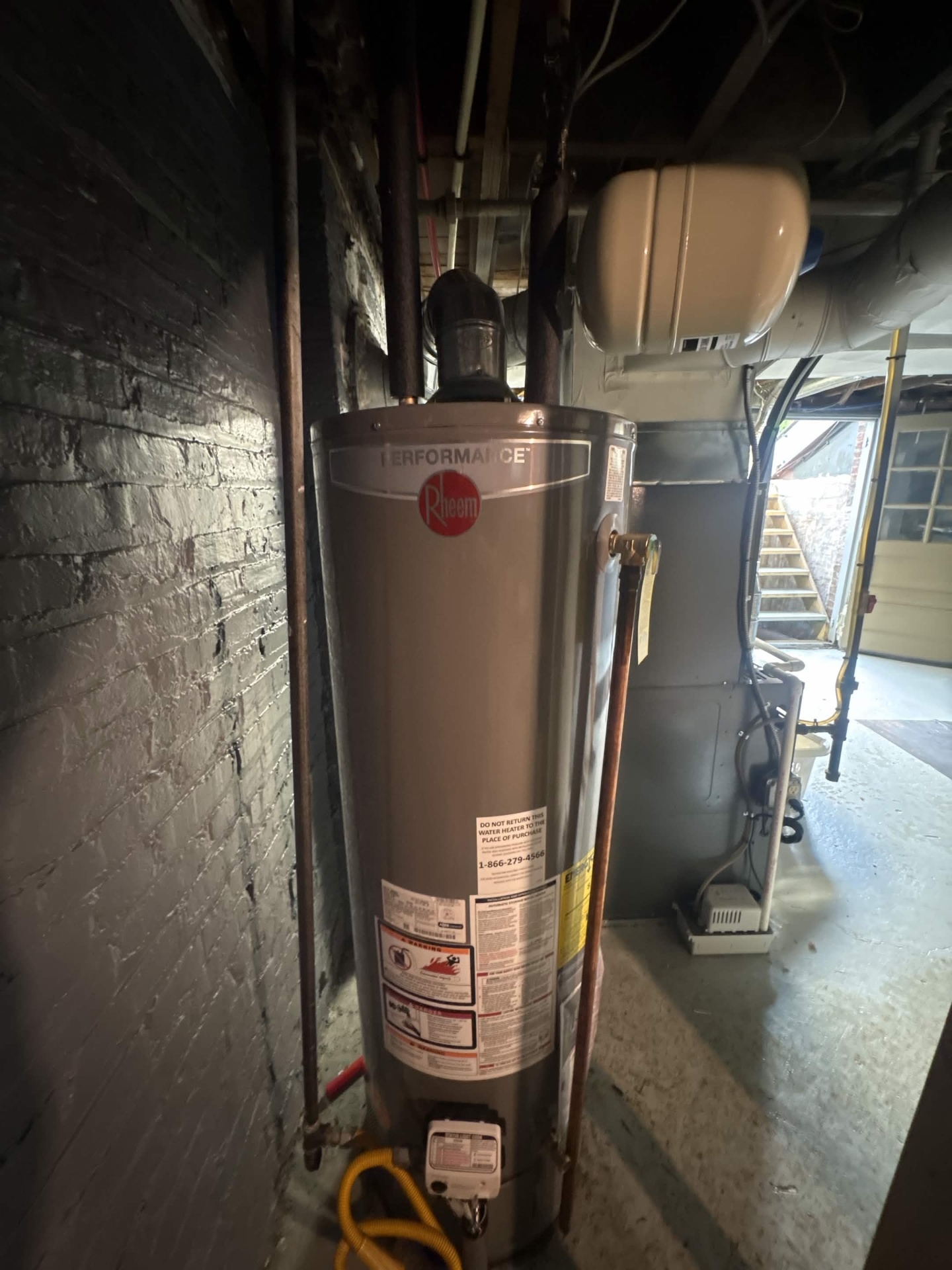 Rheem water heater install